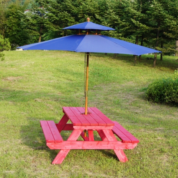 야외 원목 테이블 기본형-라온 (4인용) 피크닉 의자